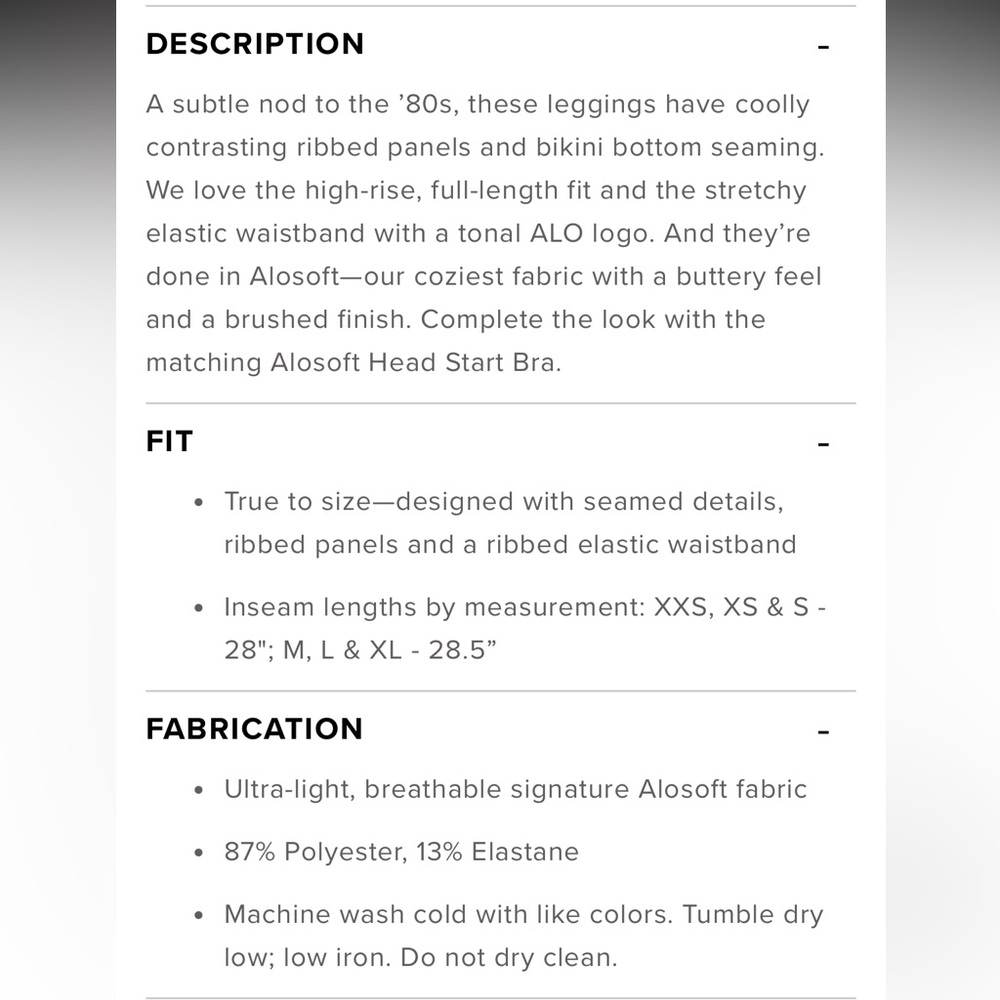 Alosoft High-Waist Head Start Legging Gravel - Picture 6 of 6
